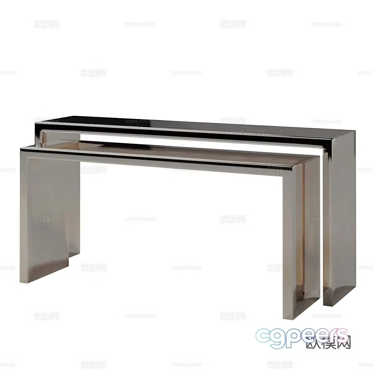 The end view case metal case case combination light luxury case end view table entrance hall 3D model