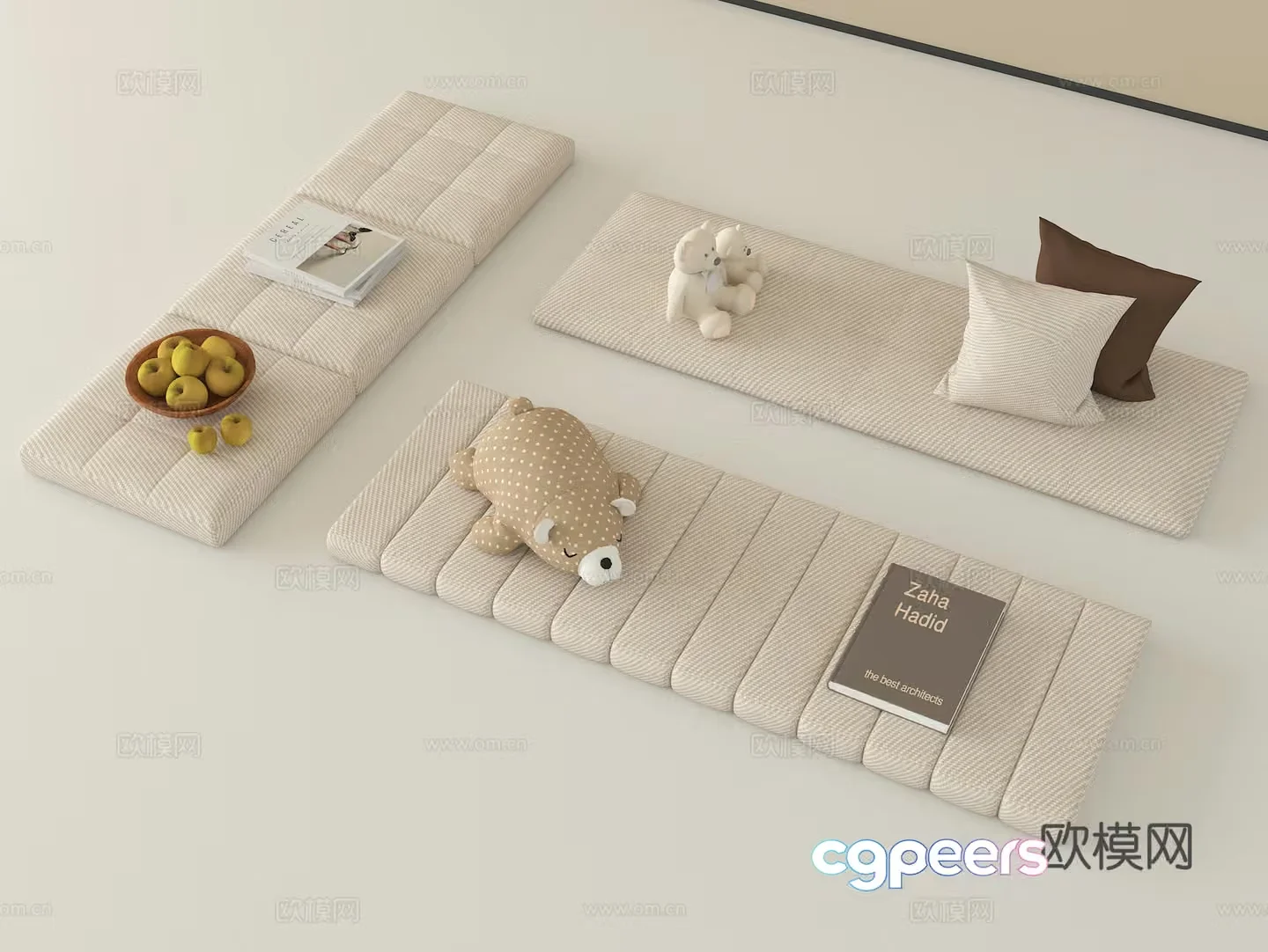 Cozy Living Room 3D Model – 8580 – VRAY Render