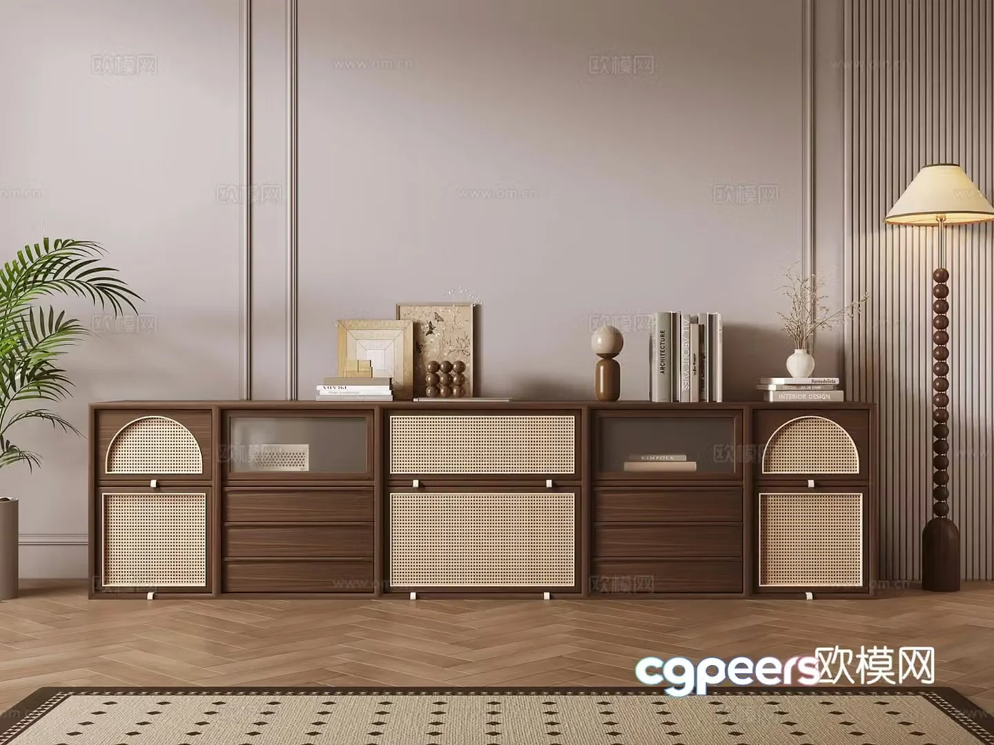 Medieval style entrance cabinet 3D model
