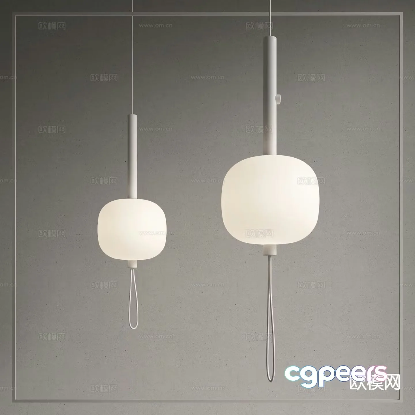 Modern small chandelier 3d model