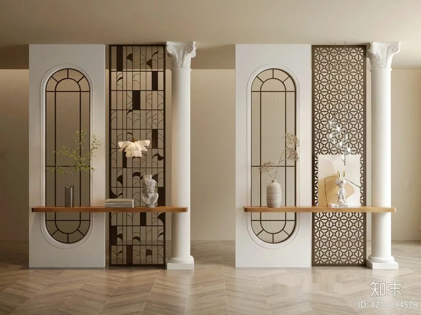 Modern Decorative Wall Panels 3D Model – 23100 – VRAY Render