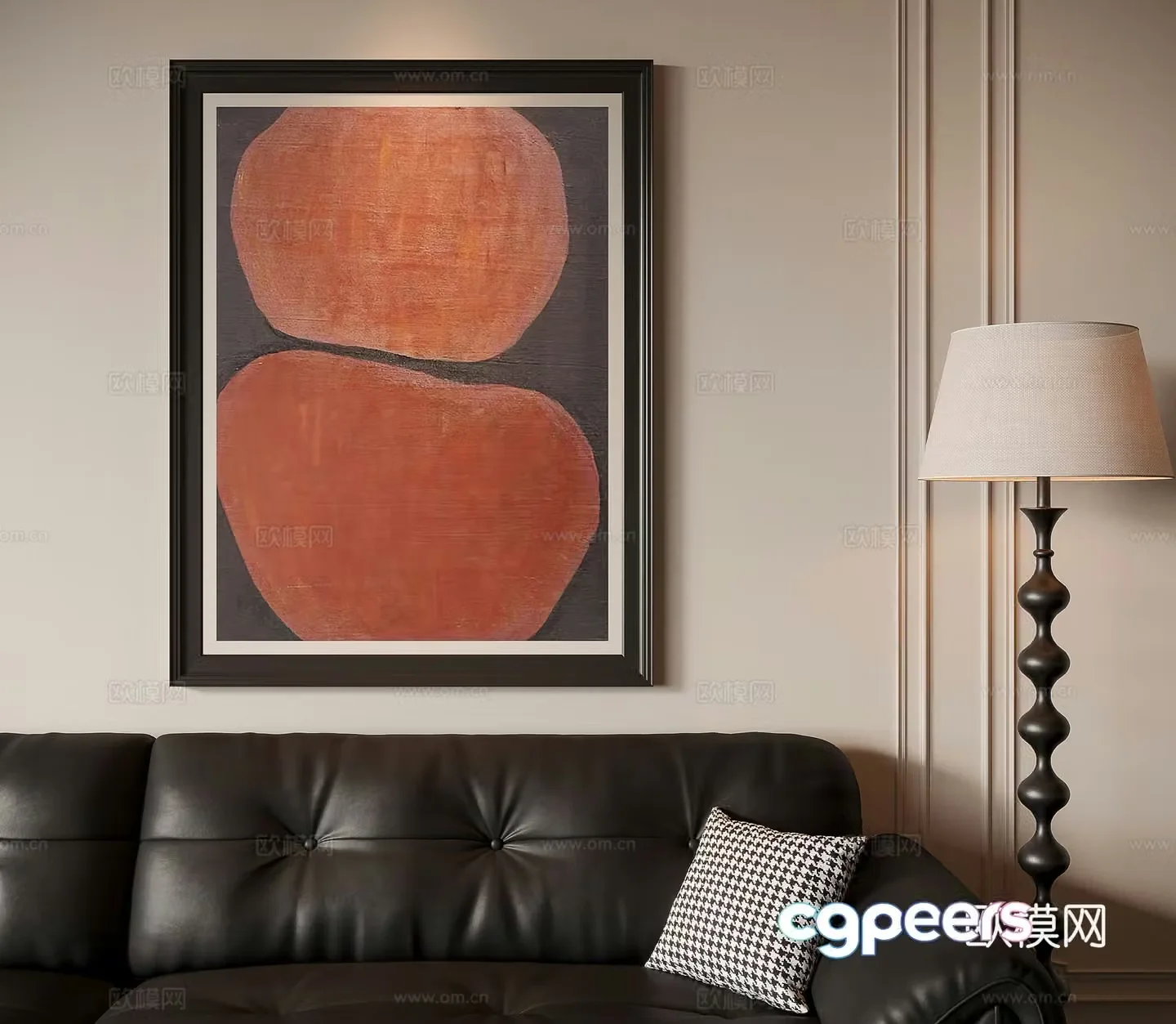 French medieval style hang painting 3D model