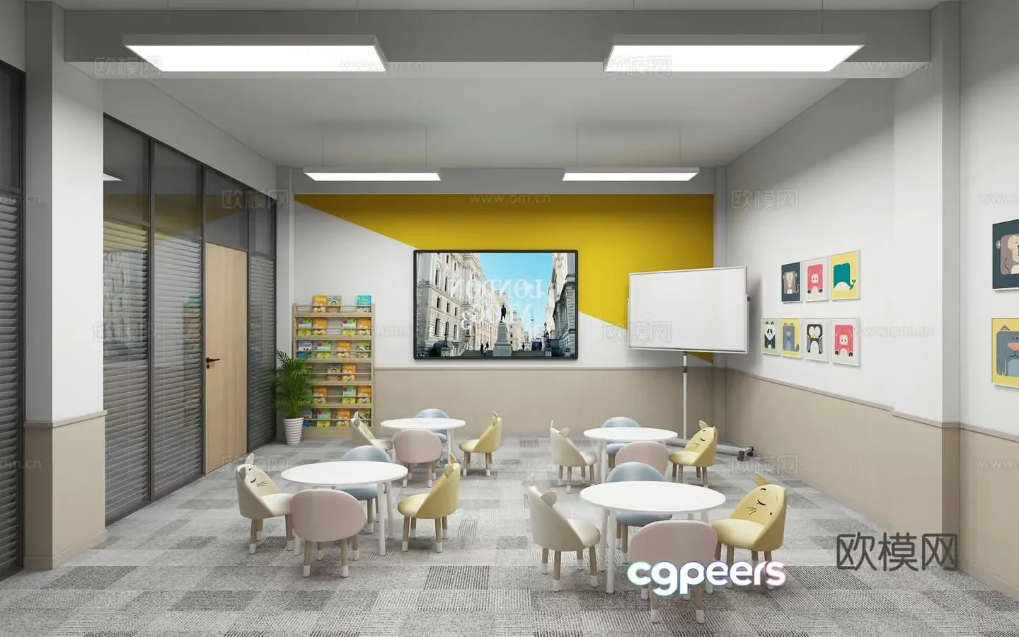 Children’s classroom Training classroom Class Activity room English training 3D model