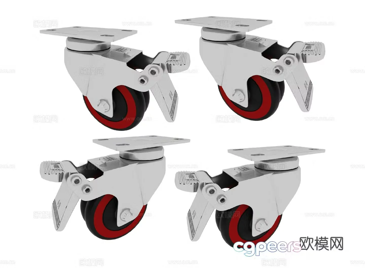 Hardware wheel swivel caster 3d model