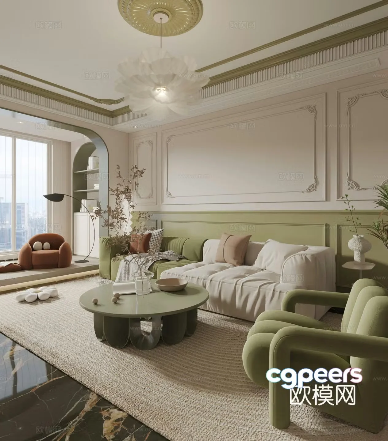 Modern living room 3d model