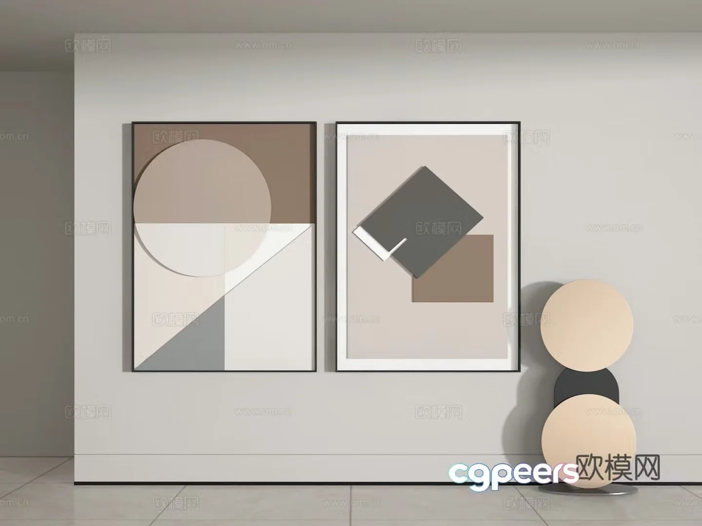 Decorative painting 3d model