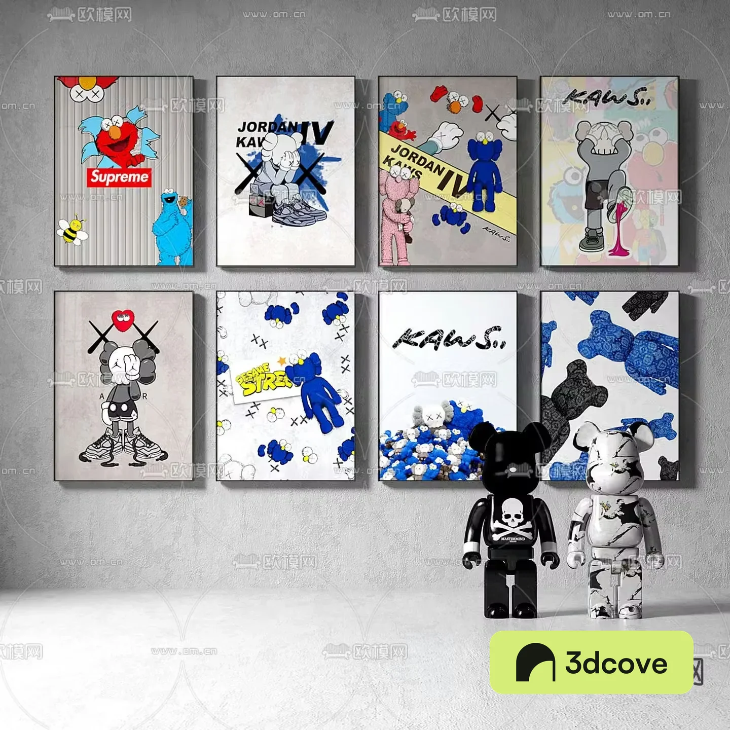 Modern KAWS decorative painting
