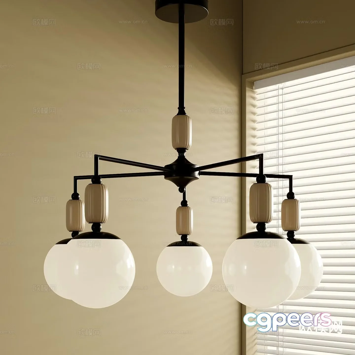 Medieval style chandelier hall chandelier 3d model