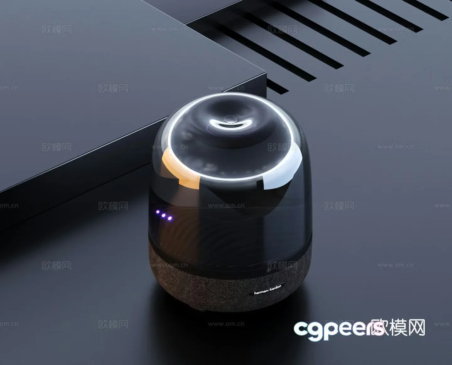 Modern desktop audio small audio 3d model