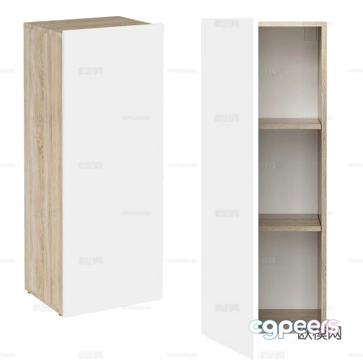 Nordic simple storage cabinet storage cabinet simple storage cabinet low cabinet decorative cabinet side cabinet 3d model