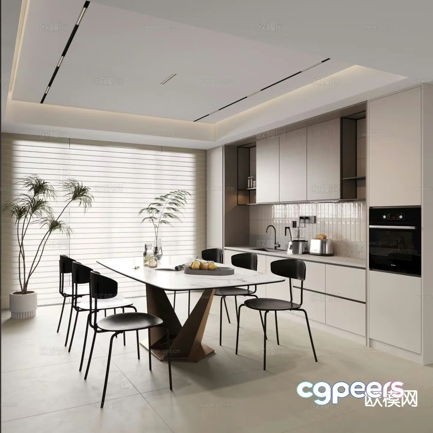 Modern restaurant 3d model