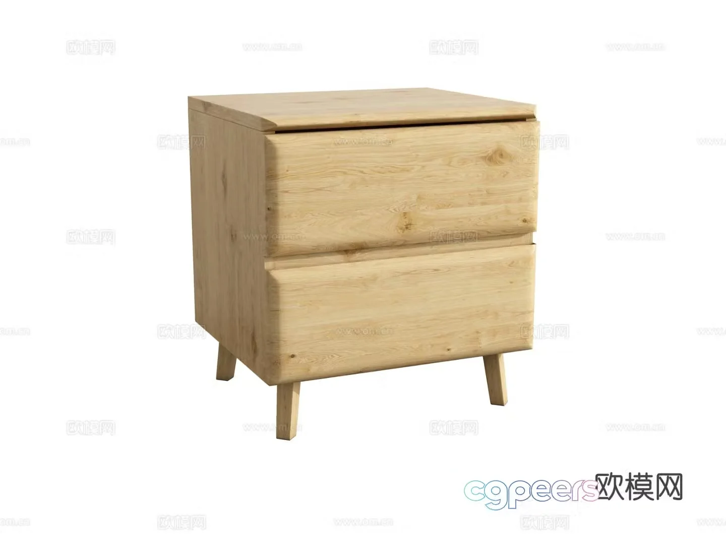 Nordic bedside table 3d model