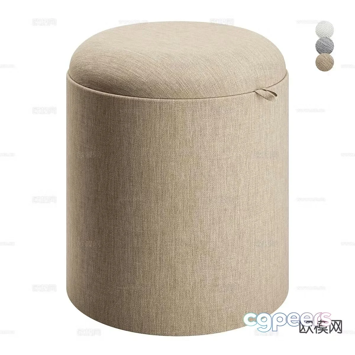stool sofa stool footrest 3d model