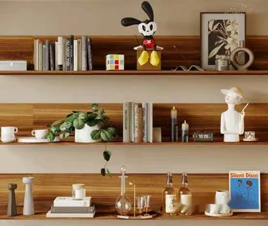 Modern Wooden Shelves 3D Model – 17516 – CORONA Render