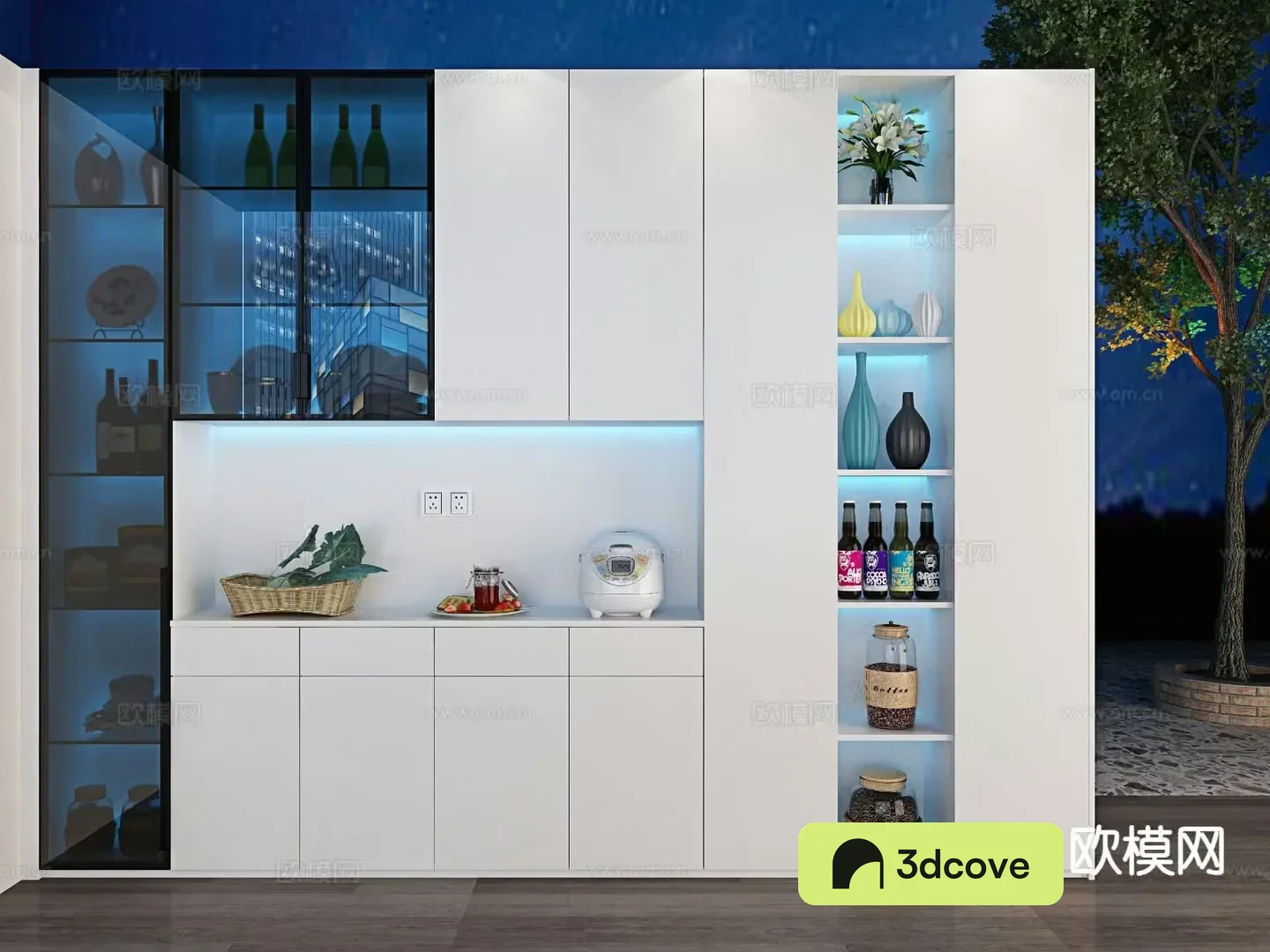 Modern sideboard wine cabinet