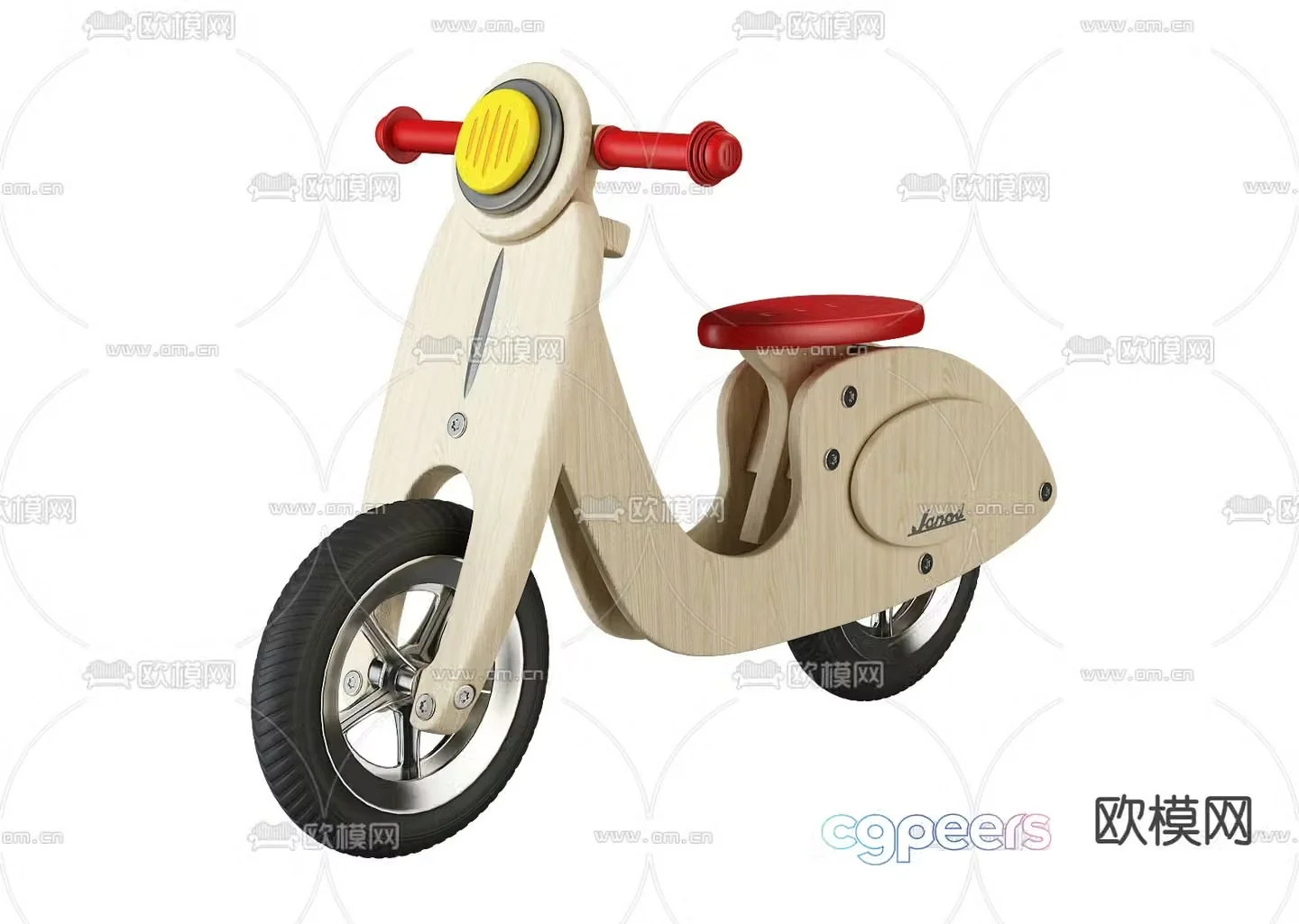 Modern children’s toy bicycle 3d model