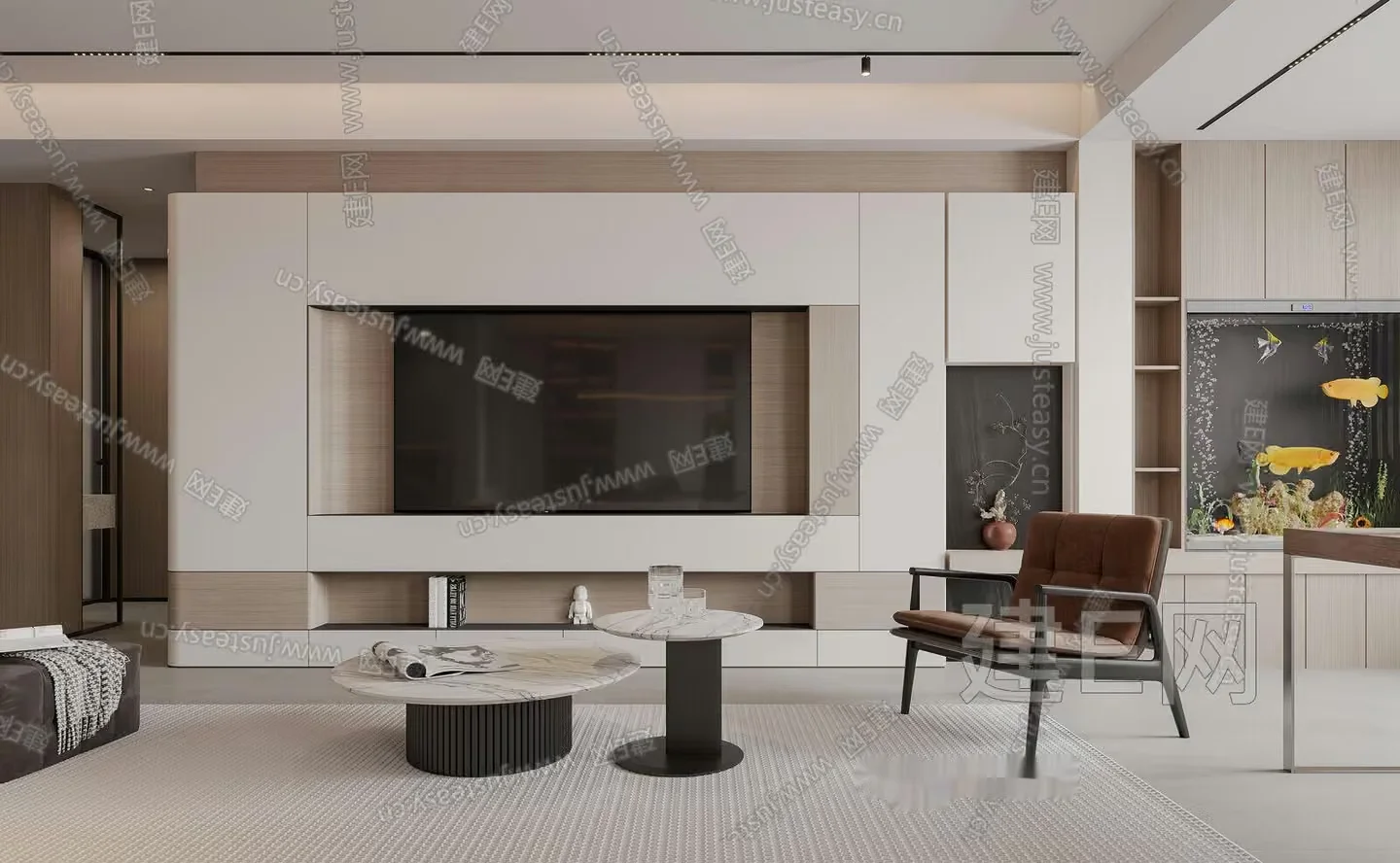 Modern Living Room 3D Model – 14037 – VRAY Render