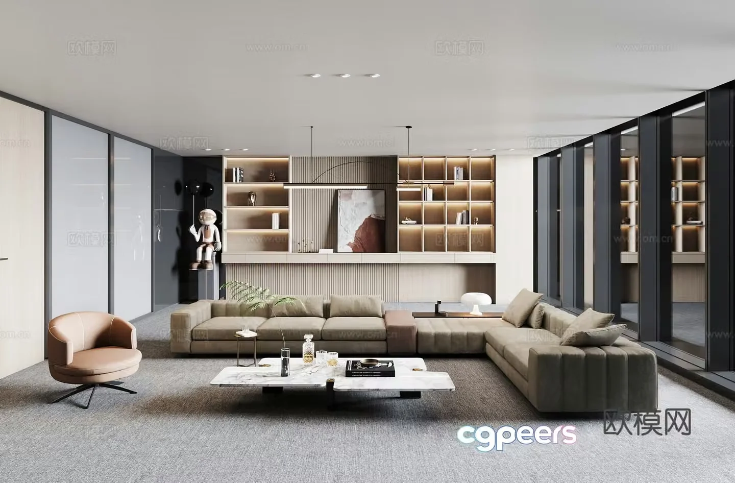 Italian living room 3d model