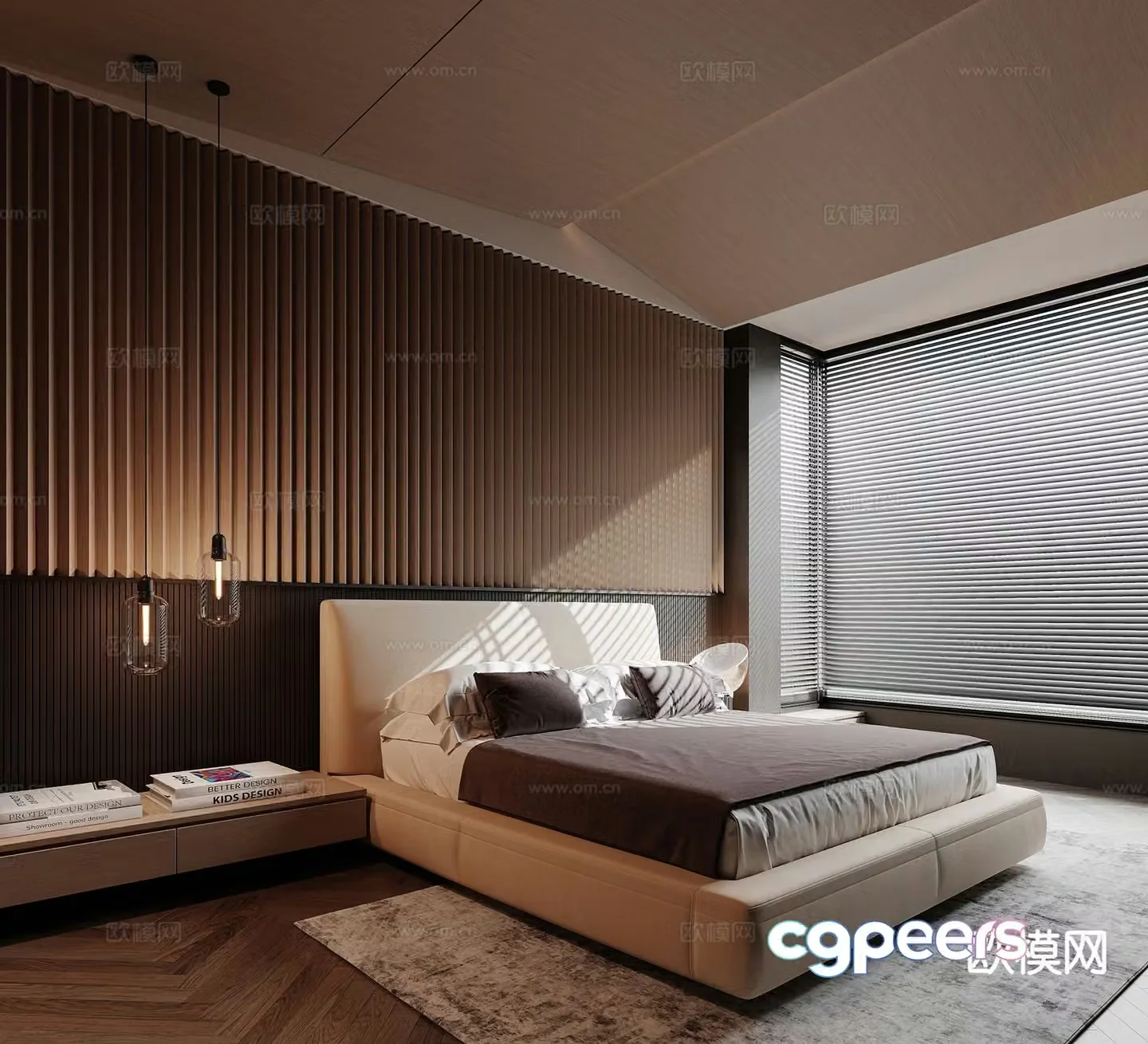 Modern bedroom master bedroom 3d model