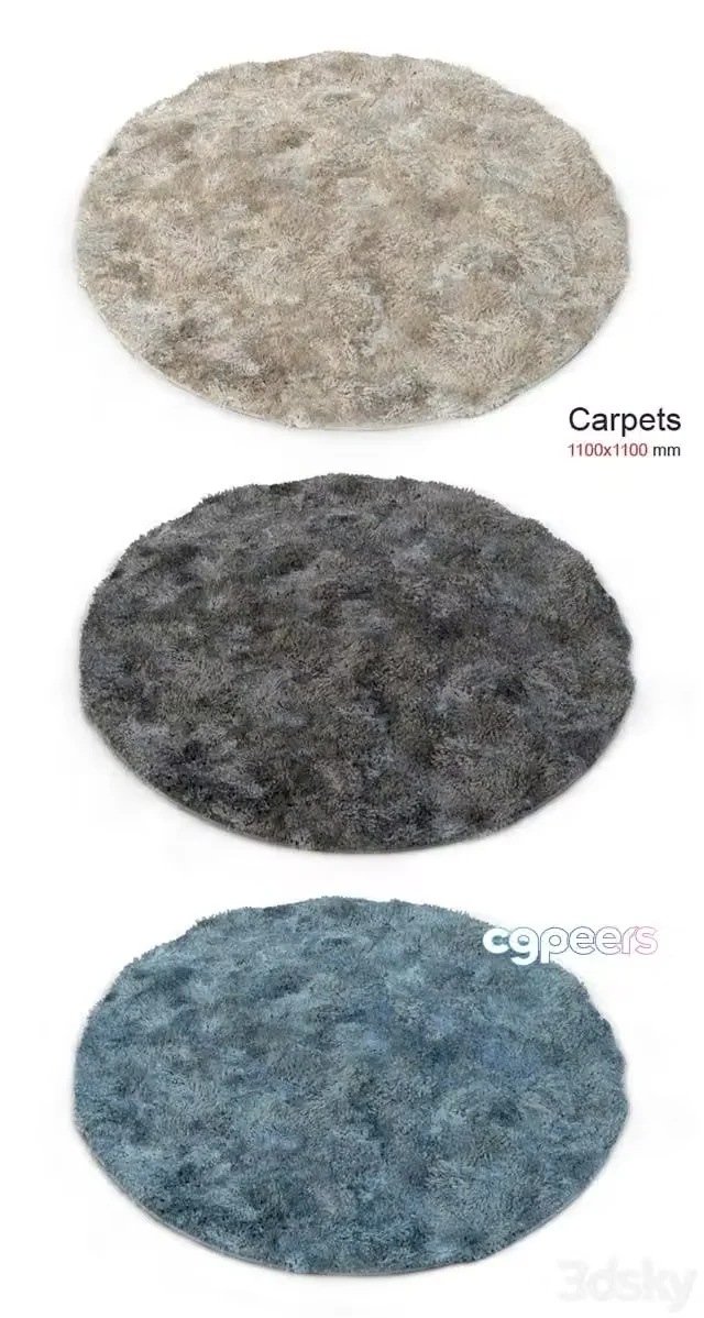 3ds Max Free – Carpet with long pile 3