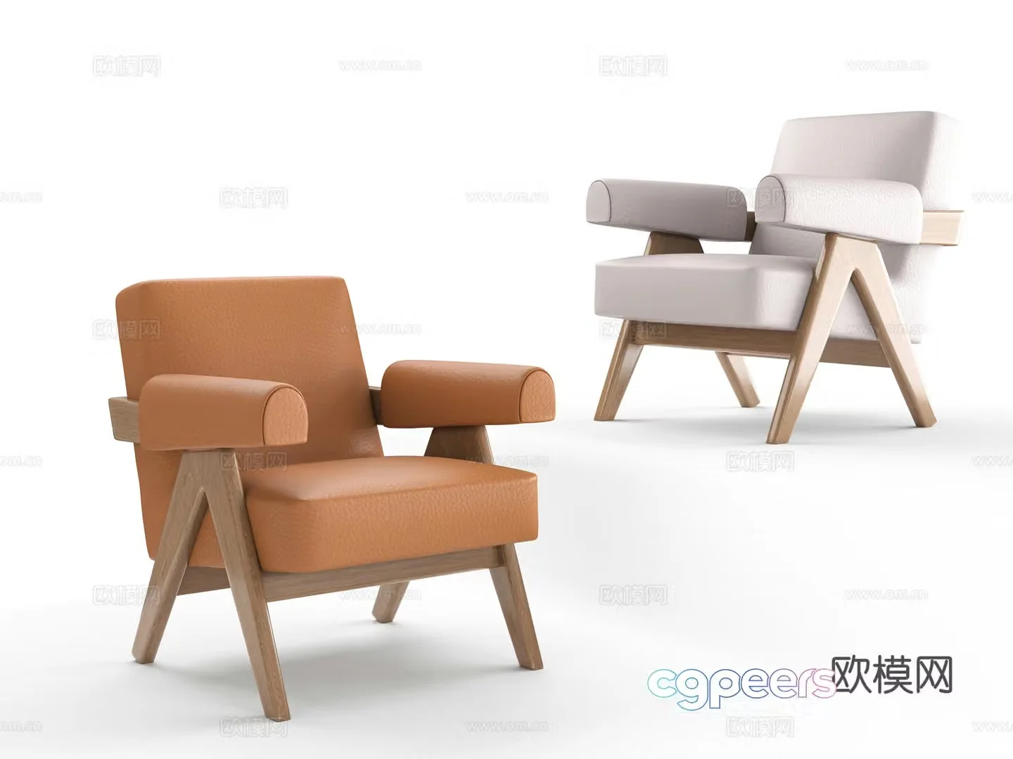 Single chair leisure chair 3d model
