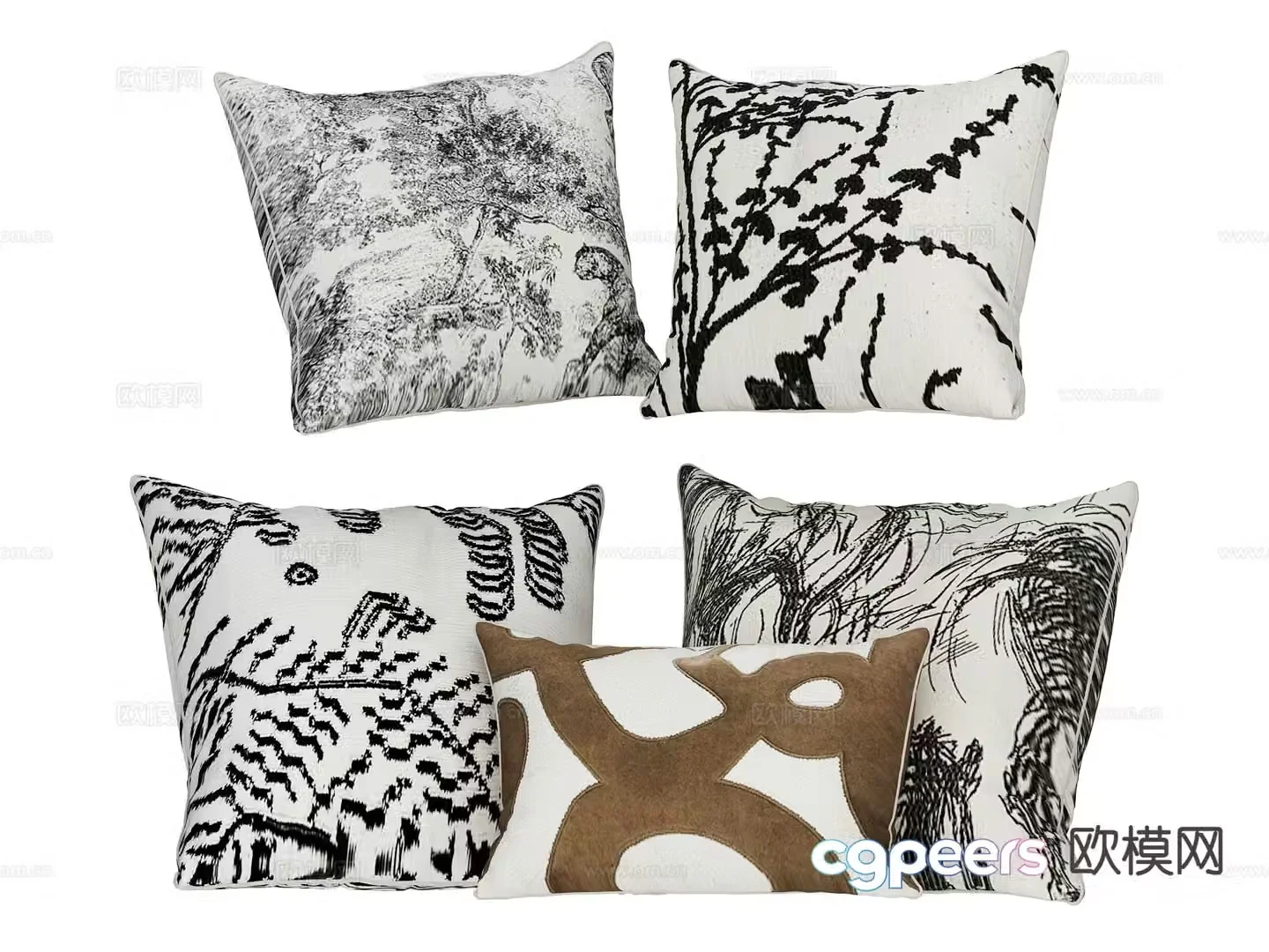 modern pillow pillow 3d model