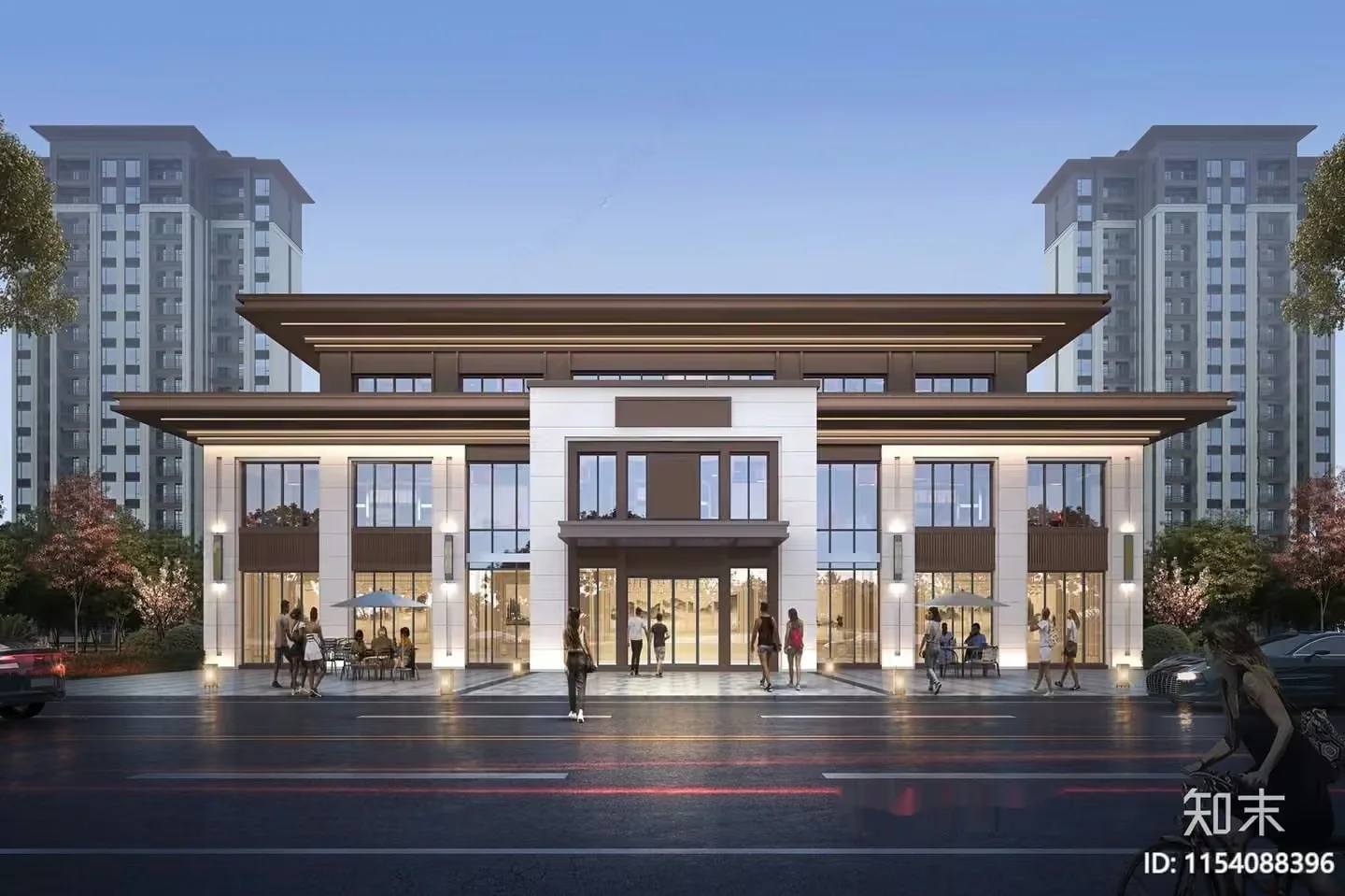 A Large Building With A Modern Design 3D Model – 3179 – VRAY Render