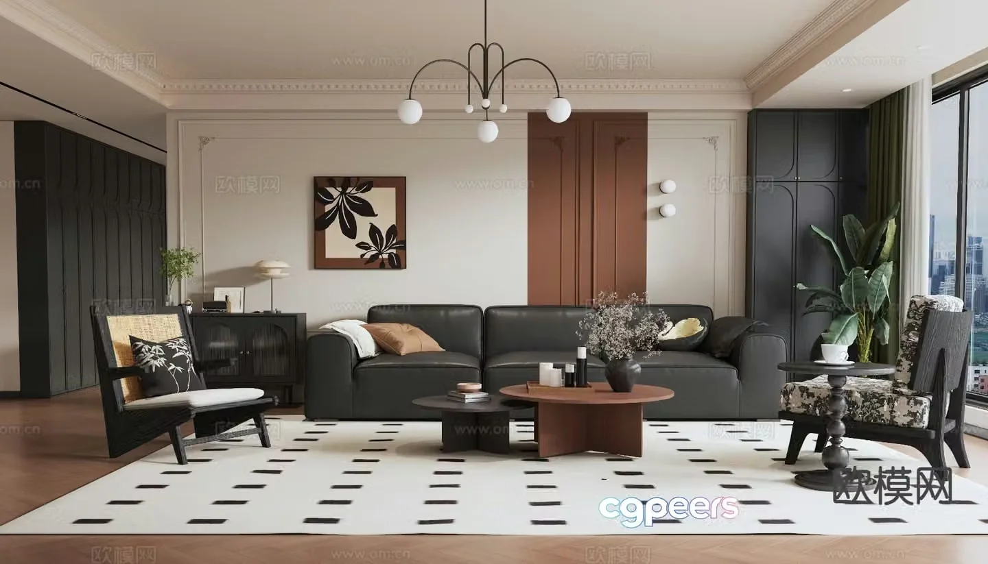 Medieval style living room 3D model