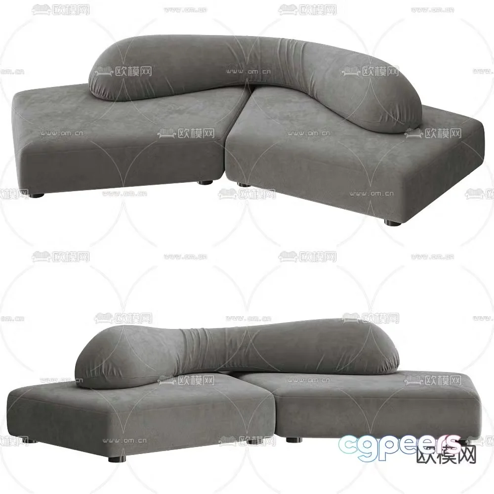 Edra leisure sofa island sofa 3d model