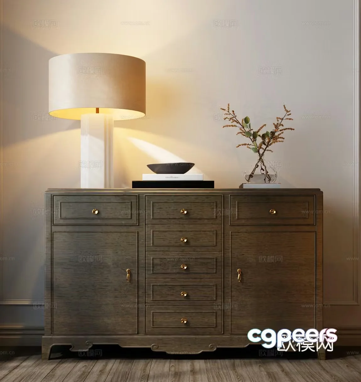 American side cabinet American side cabinet American side cabinet American end viewing platform American end viewing cabinet 3D model
