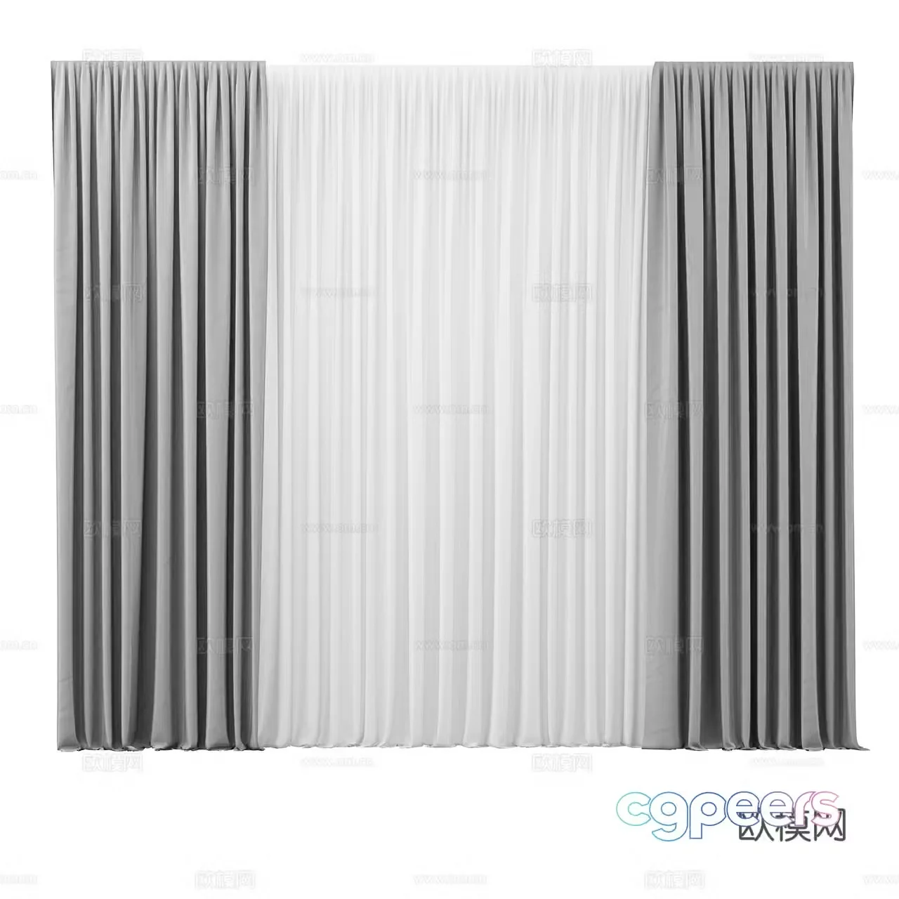 Nya Nordiska Modern Curtain Minimalist Curtain Fabric Curtain Gauze 3D Model