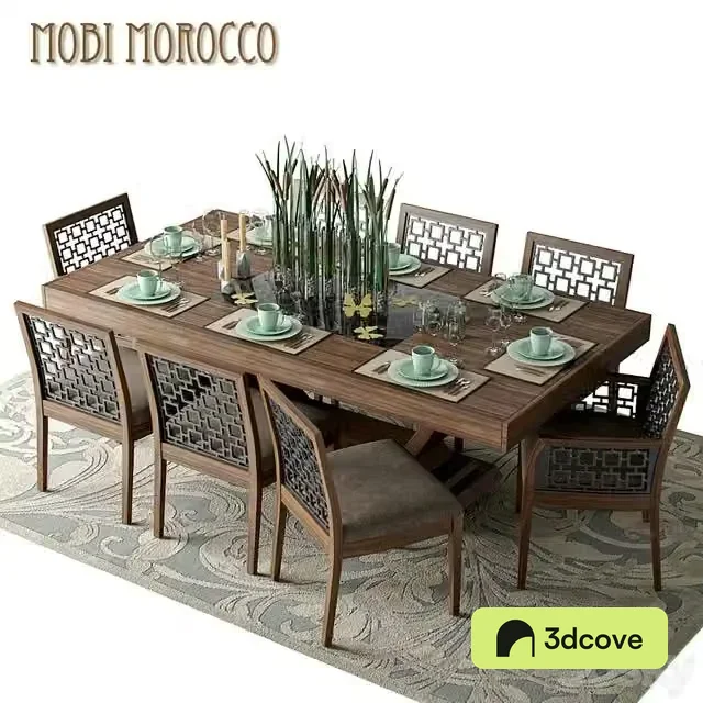 Table with chairs Mobi Dining rooms Morokko