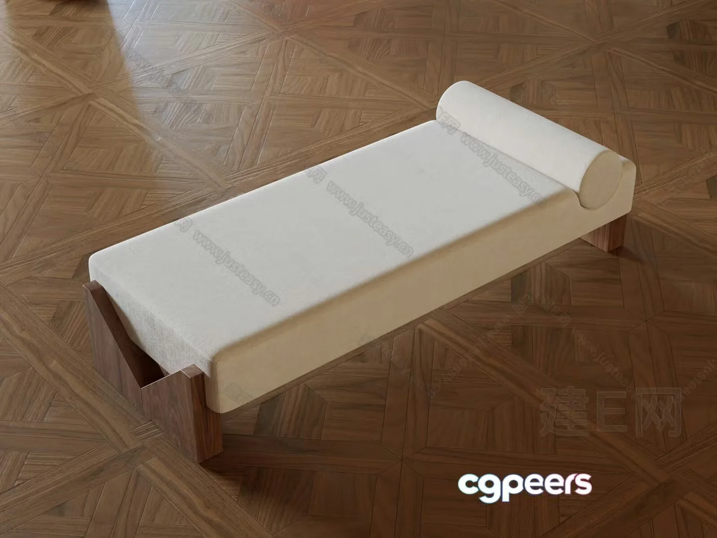 A White Daybed 3D Model – 9601 – CORONA Render