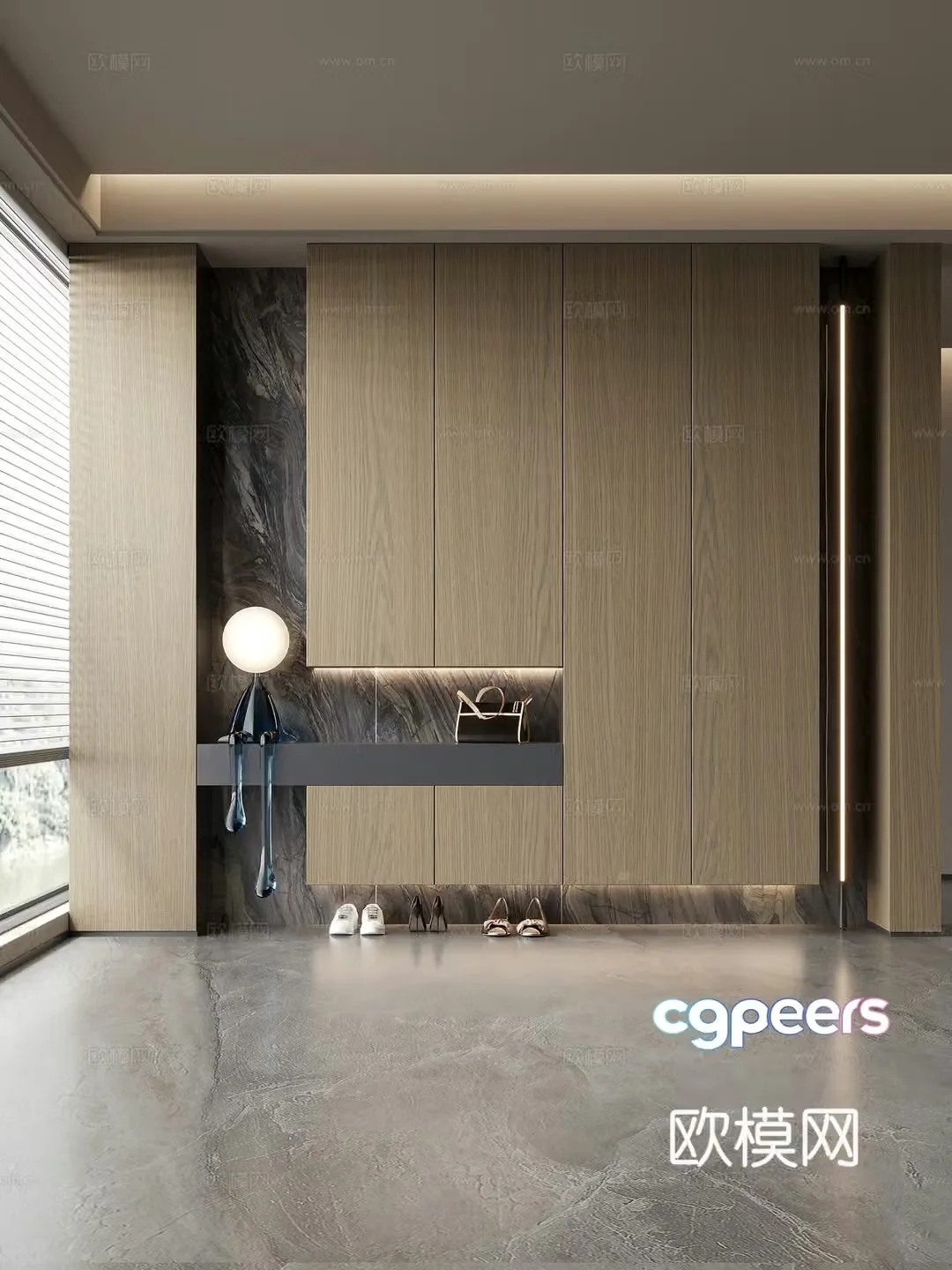 Modern entrance 3D model