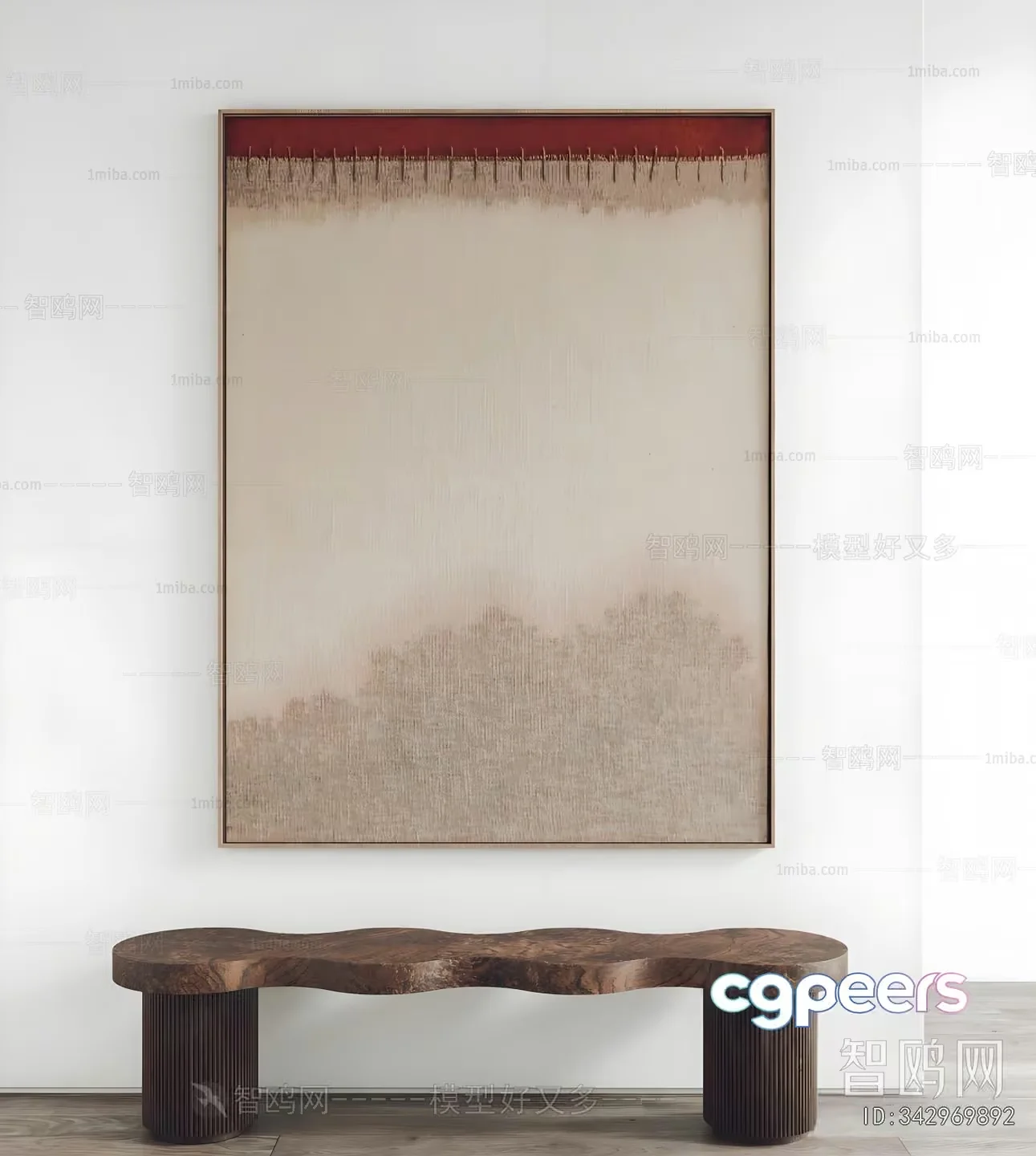Modern Abstract Art Piece 3D Model – 17373 – VRAY Render