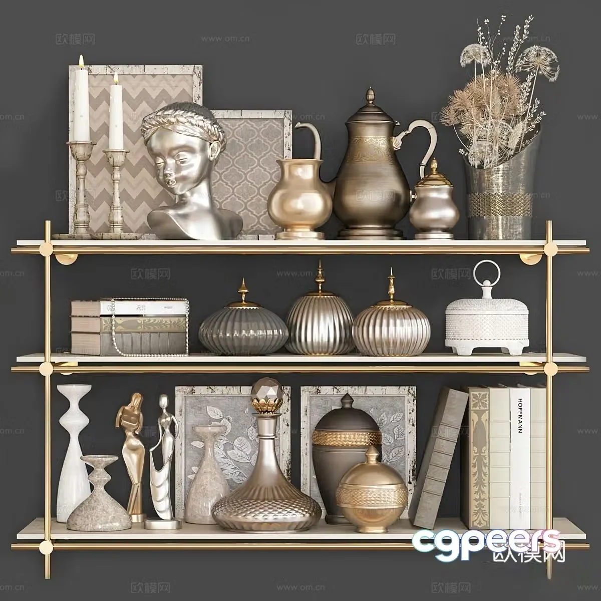 Decoration ornaments books crafts 3d model