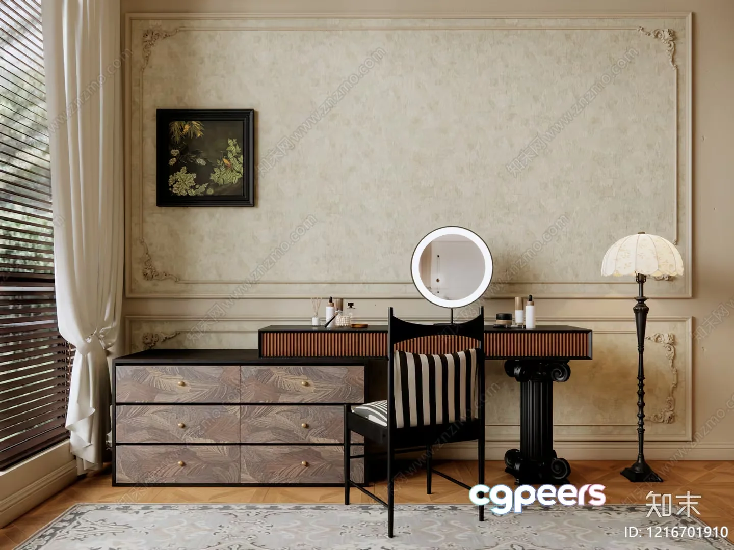 A Dressing Table 3D Model – 18327 – VRAY Render