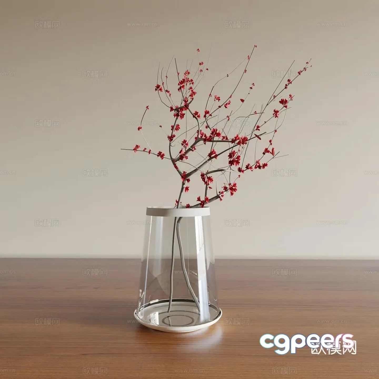 Vase Flower Art Flower Arrangement Green Plant Bonsai Pot Plant Indoor Green Plant Plant Ornament 3D Model