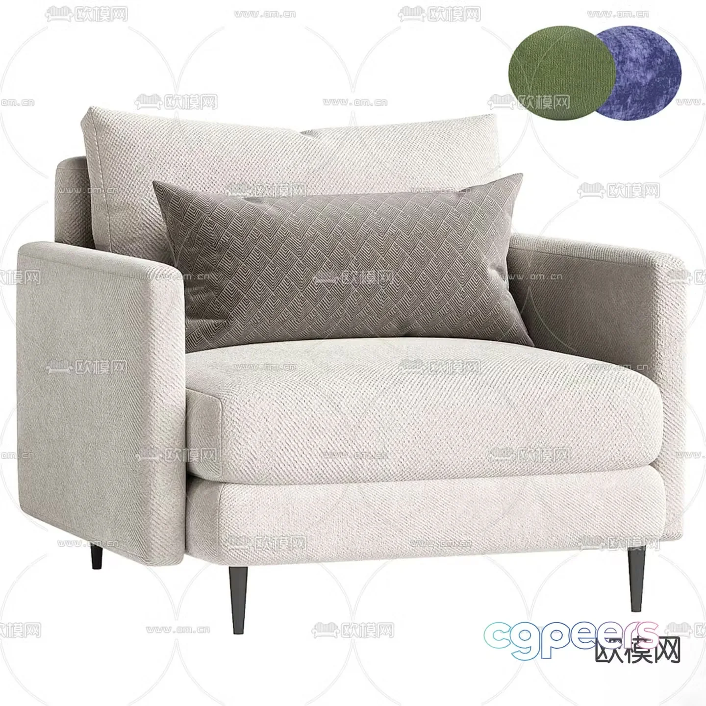 Modern sofa chair leisure chair 3d model