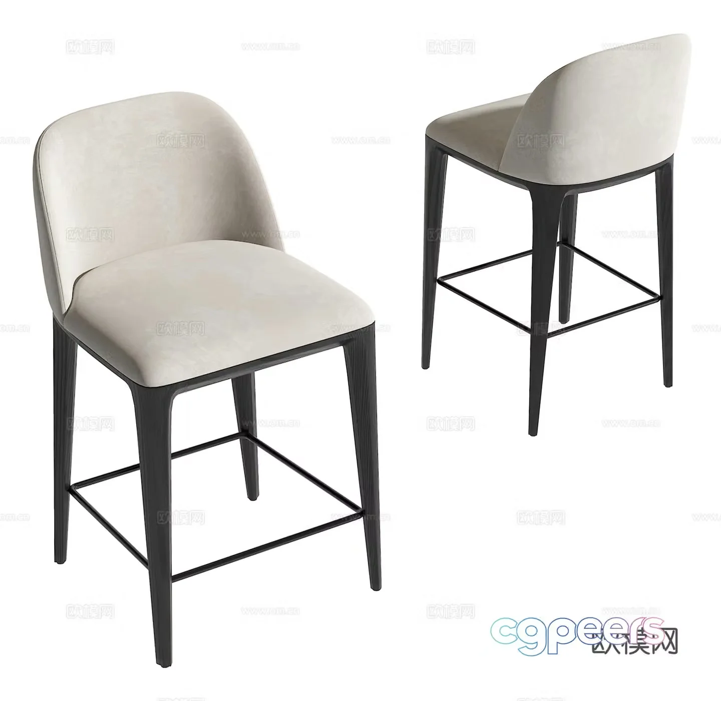 Modern bar chair 3d model