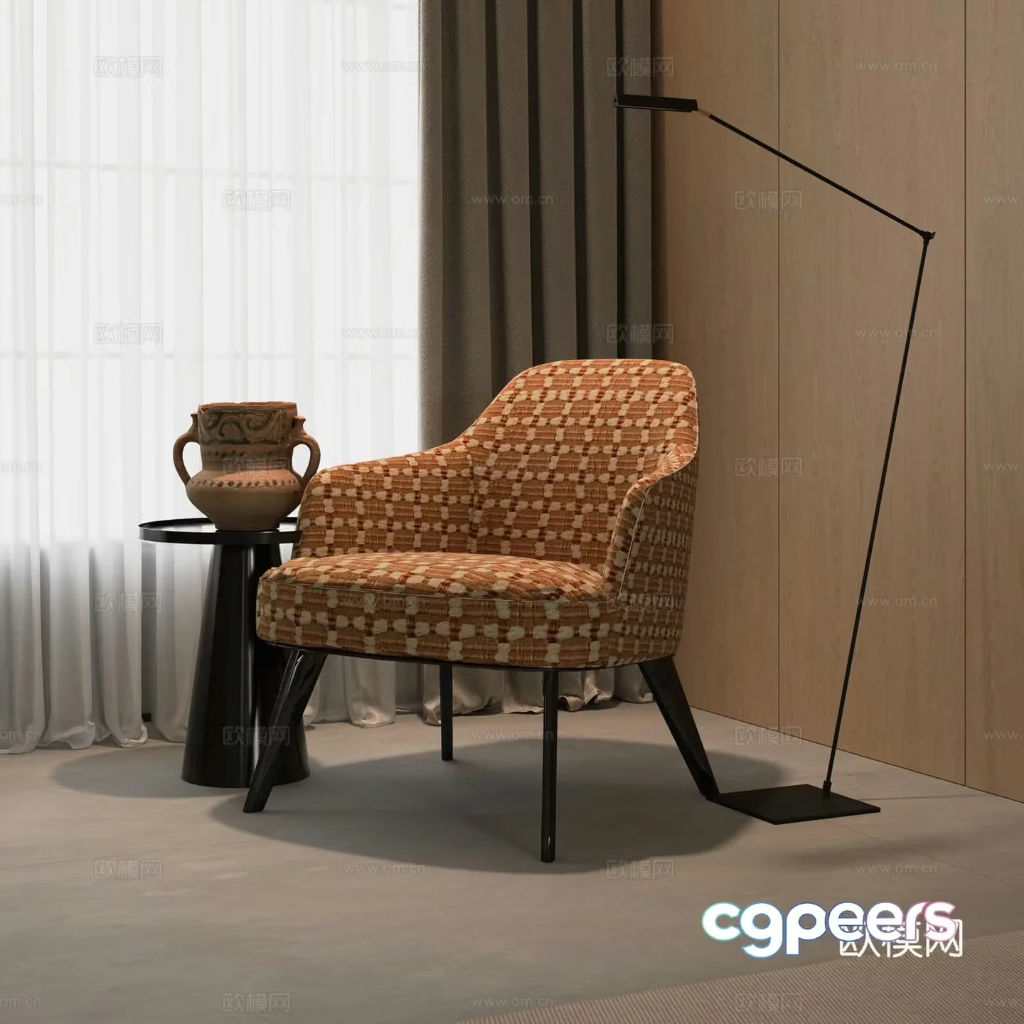 Modern leisure chair 3d model