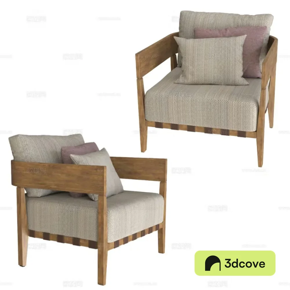 Wabi-sabi style armchair leisure chair