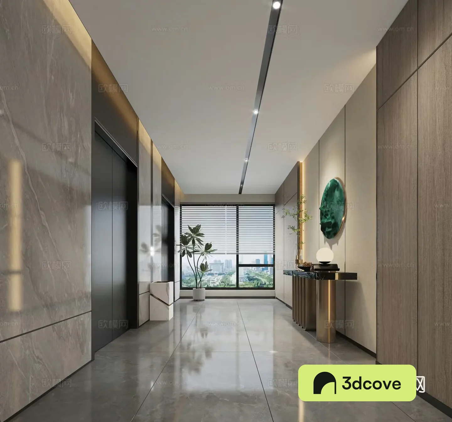 Modern hotel elevator hall office elevator hall