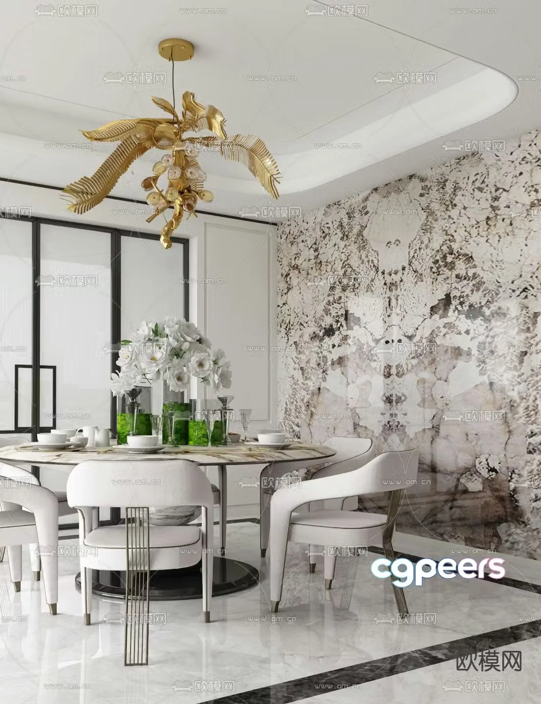 Zheng Zhong Design Postmodern Restaurant 3D Model