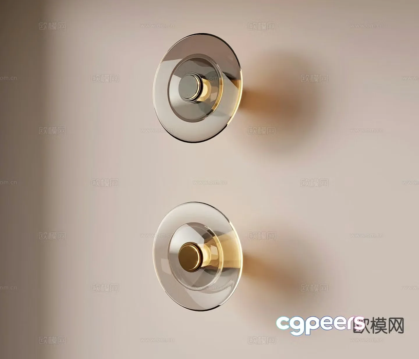 Modern minimalist wall lamp glass wall lamp 3d model