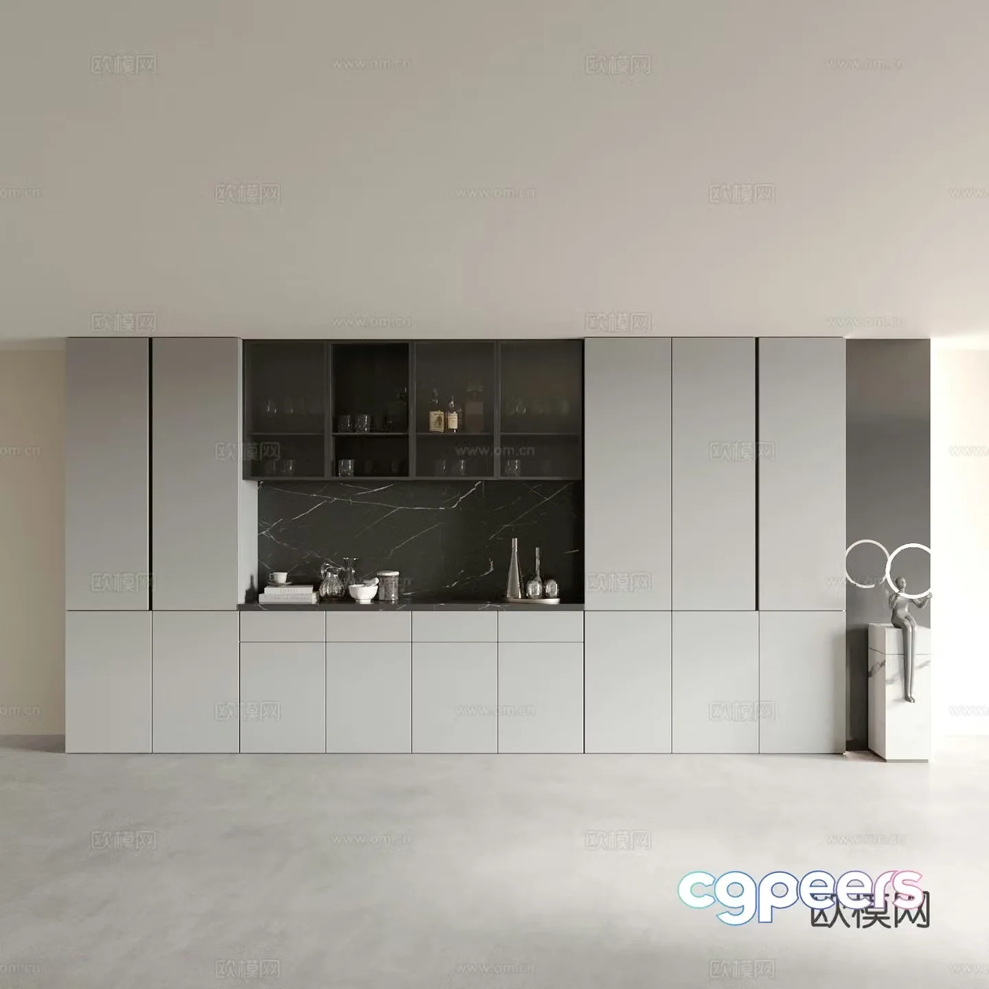 Sideboard wine cabinet 3d model