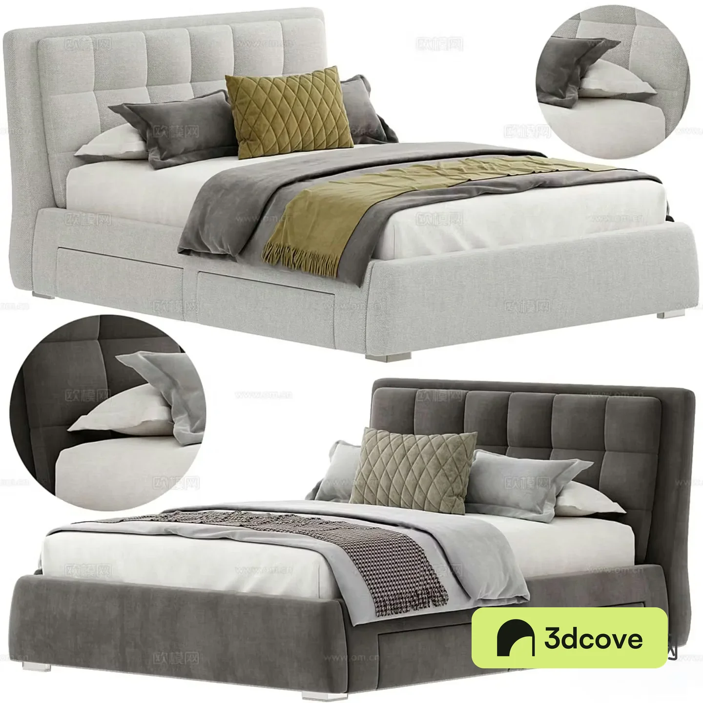 Modern double bed