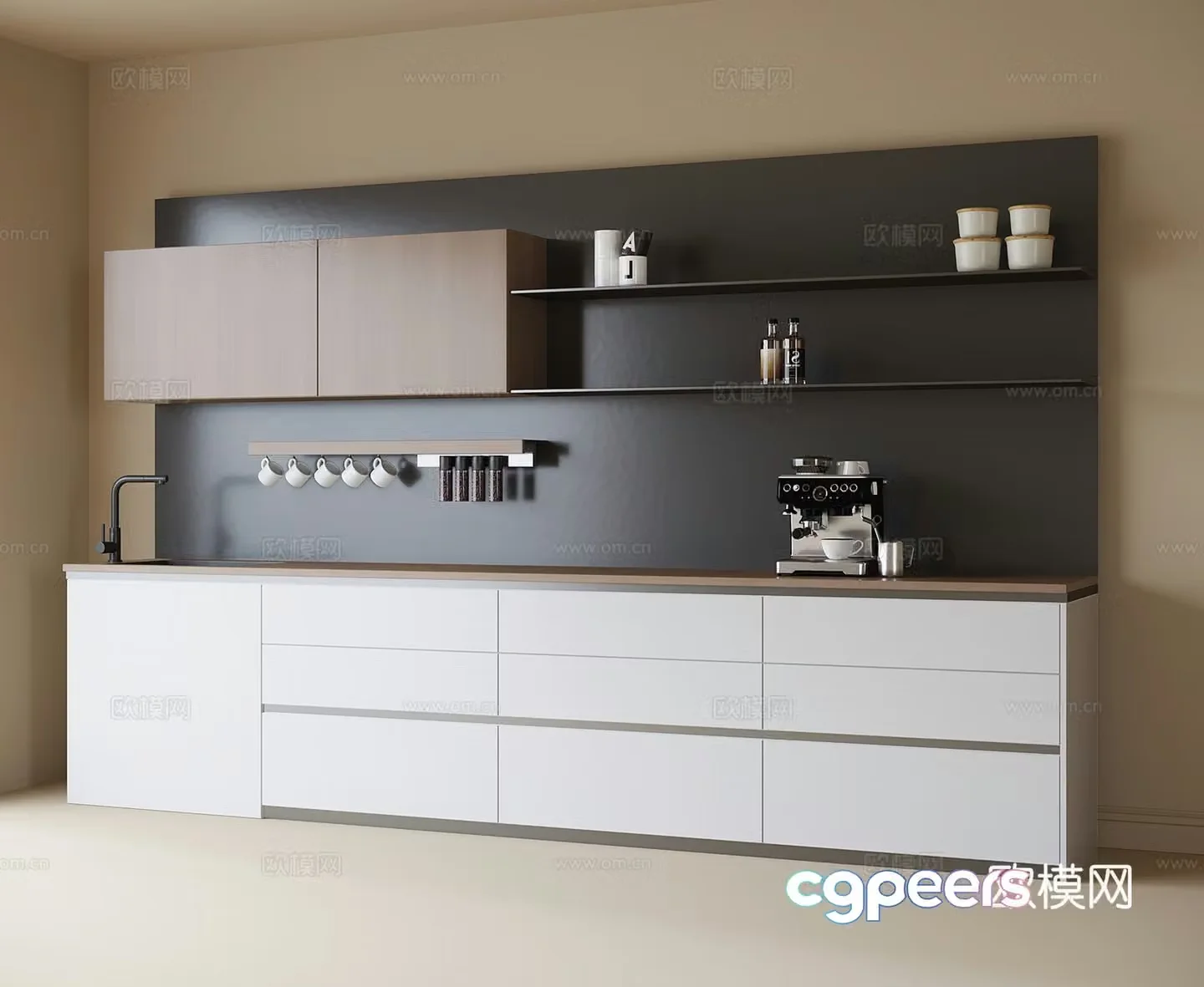 Modern meal cabinet 3D model