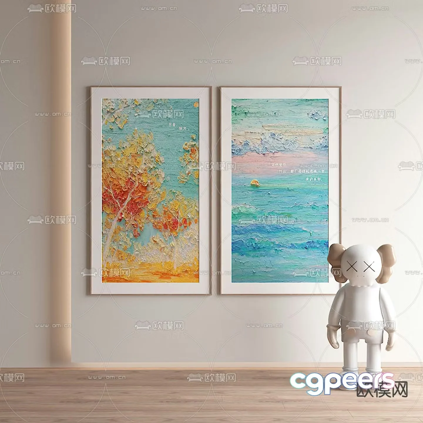 Oil Painting Texture Painting Decorative Painting 3D Model