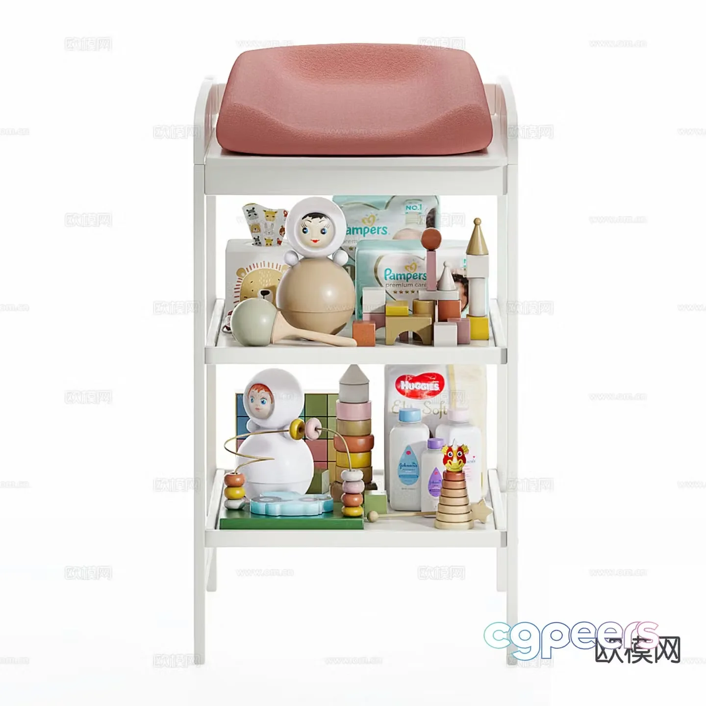 La redoute modern toy cabinet shelf 3d model